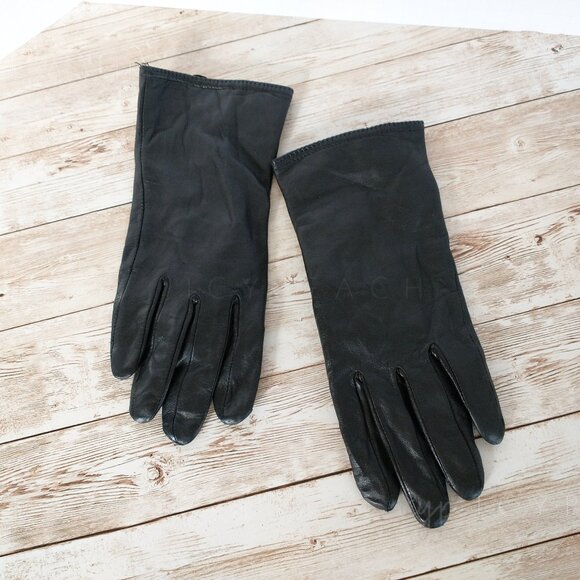 Thinsu Accessories - Thinsulate Leather Gloves Size Small Black Vtg 90s Y2K Lined Sheepskin Classic